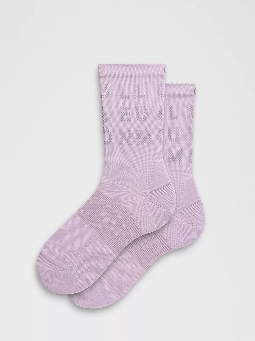 NWT Lululemon Unisex Power Stride Crew Socks Reflective lilac play